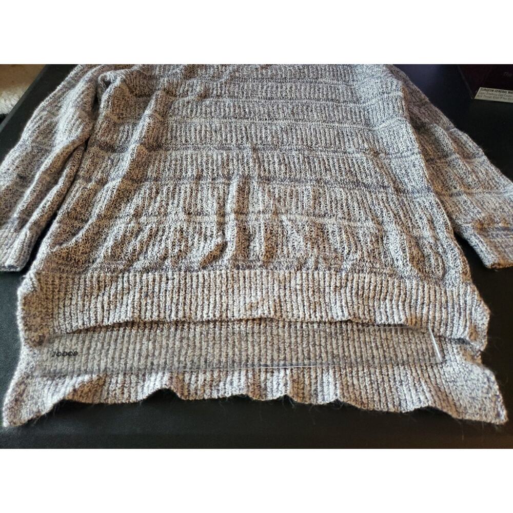 LOFT Women's Long Sleeve Knit Sweater Size Medium Tan Grey Cotton Blend
